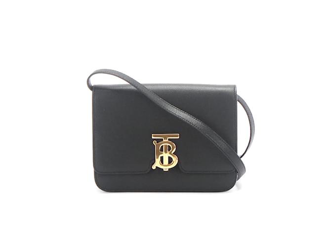 Burberry Leather TB Crossbody Bag Black Pony-style calfskin ref.834721 -  Joli Closet