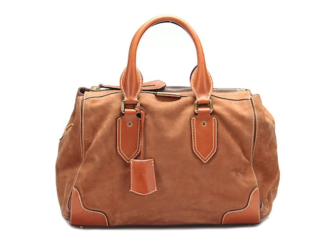 Burberry Suede Handbag Suede Handbag 3858150 in Good condition Brown  ref.834742