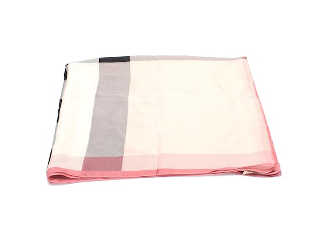 Burberry silk scarf pink sale