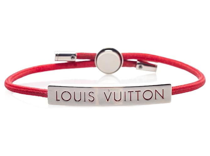 LOUIS VUITTON Nylon LV Space Bracelet Rouge 1280375