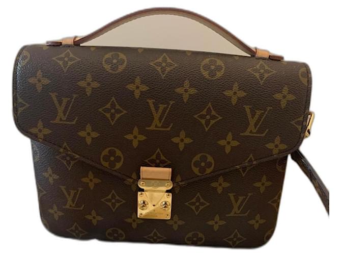 Louis Vuitton Metis 25 in leather and monogram coated canvas Brown Cloth  ref.834814