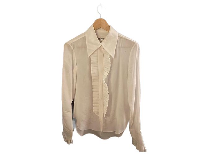 Zadig & Voltaire Jabot Bluse aus Seide Beige