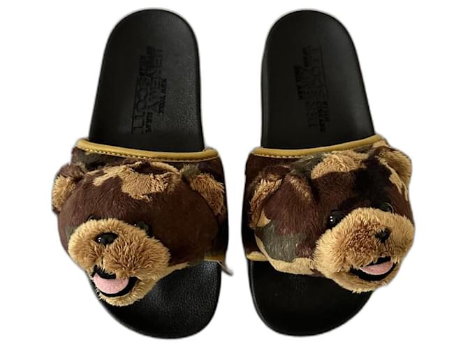 Jeremy Scott Pour Adidas toboggans ours en peluche Caoutchouc