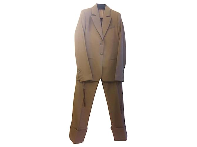 Autre Marque 100% Wool tailored suit. Beige  ref.834833