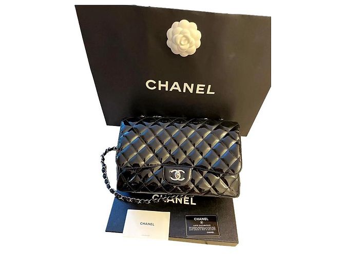 Bolsa Chanel Timeless em pele de cabra preta Preto