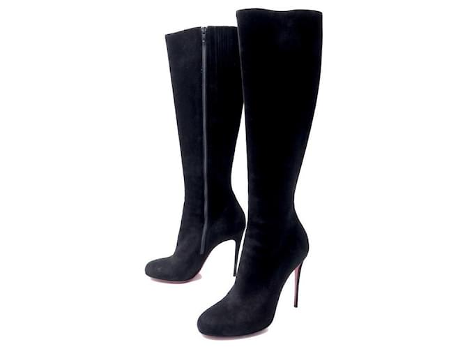 SHOES CHRISTIAN LOUBOUTIN BOOTS 3141067 FIFI BOTTA SUEDE 38.5 BOOTS Black  ref.835012