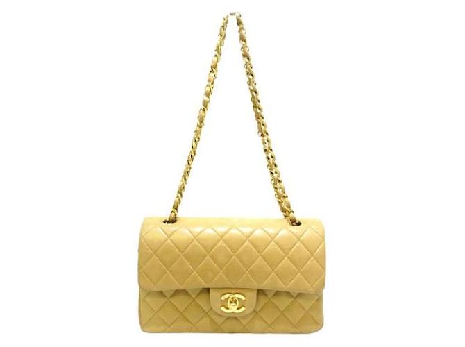 Chanel Timeless Beige Leather  ref.835106