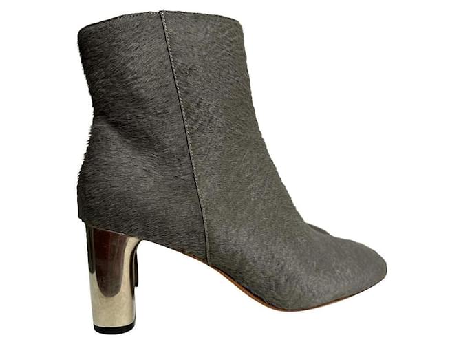 Céline ankle boots Grey Pony-style calfskin  ref.835146