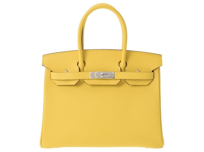 Hermès HERMES BIRKIN 30 Yellow Leather  ref.835191