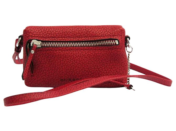 BURBERRY Red Leather  ref.835285