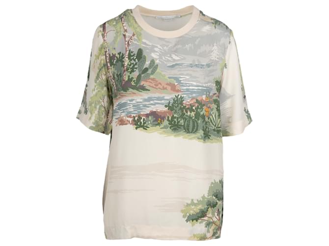 Stella Mc Cartney T-shirt Paysage Stella McCartney Viscose Fibre de cellulose Multicolore  ref.835764