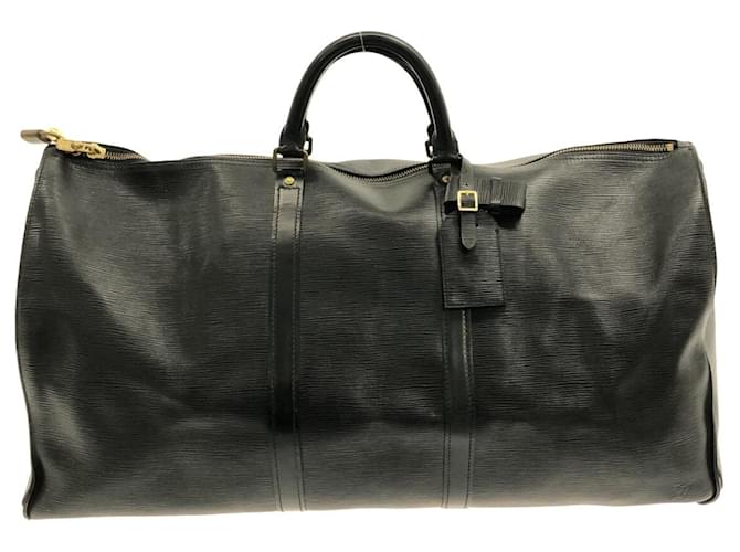 Louis Vuitton Keepall 60 Black Leather  ref.836061