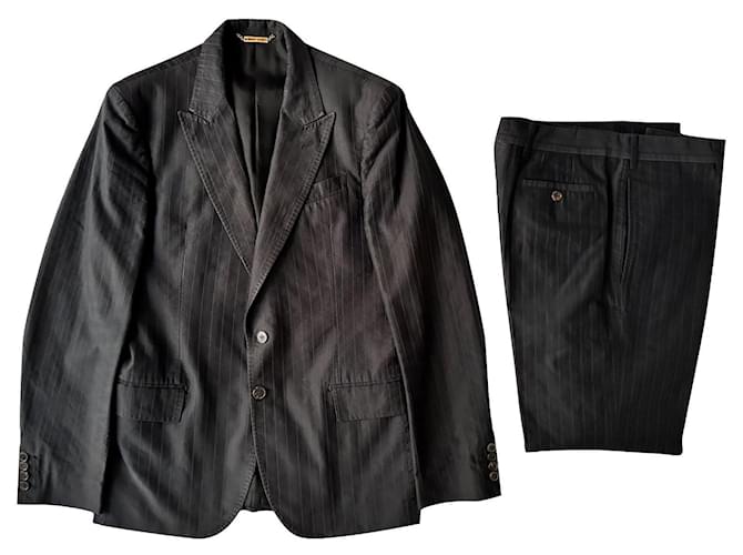 Roberto Cavalli Vintage cotton suit Dark blue  ref.836325
