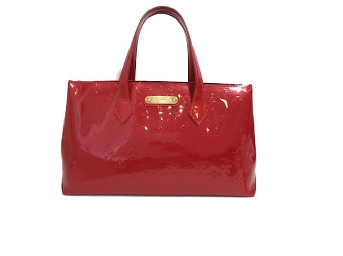 Louis Vuitton Monogram Vernis Wilshire PM M91723 Red Leather