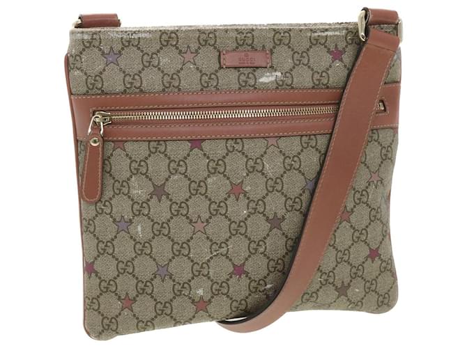 GUCCI-GG-Supreme-Leather-Shoulder-Bag-Purse-Pink-Beige-295257