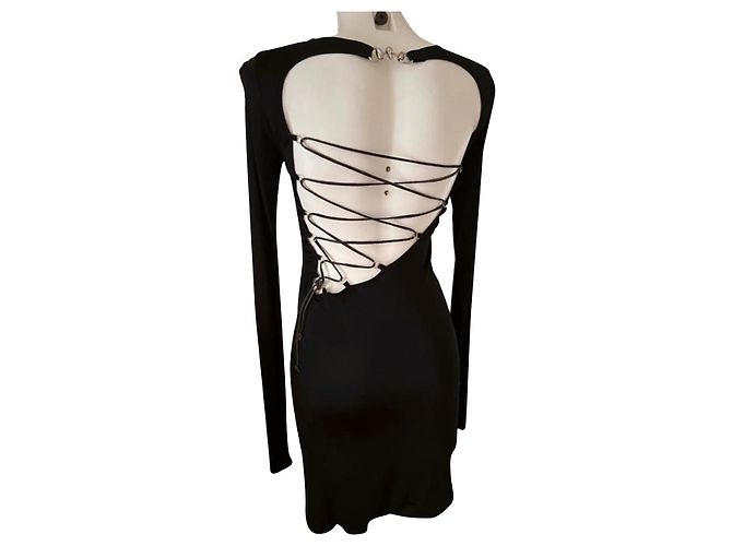 Philipp Plein Kleid schwarz aus Polyester