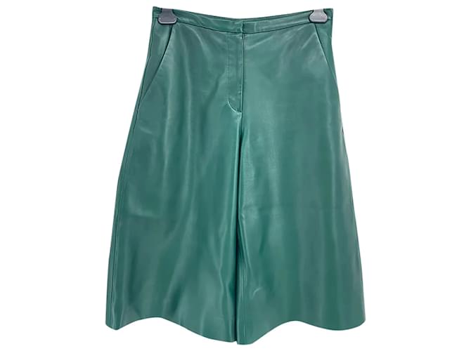 KHAITE  Shorts T.US 2 Leather Green  ref.836741