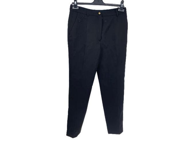 SCHIAPARELLI Pantalone T.fr 38 WOOL Nero