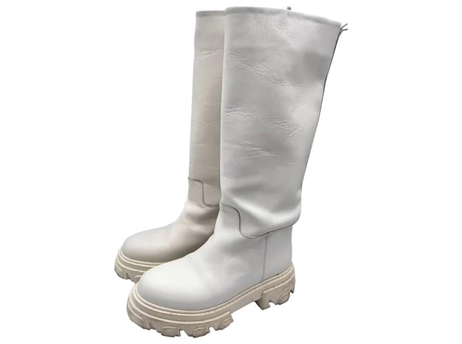 Autre Marque GIA X PERNILLE TEISBAEK  Boots T.eu 38 Leather White  ref.836928