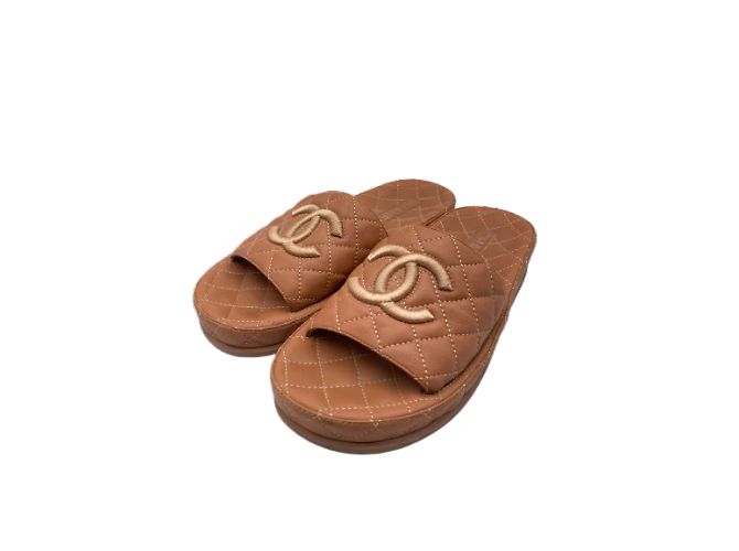 CHANEL  Mules & clogs T.eu 38 Leather Brown