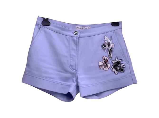 CHRISTIAN DIOR Pantalones cortos T.fr 38 Algodón Azul  ref.837003