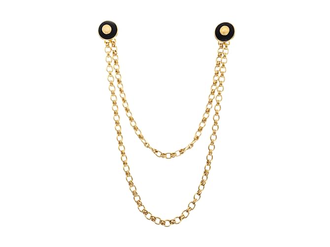 Chanel Vintage Brooch with Chain Golden ref.837006 - Joli Closet