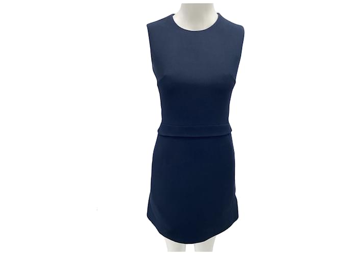 CHRISTIAN DIOR  Dresses T.fr 36 WOOL Navy blue  ref.837007