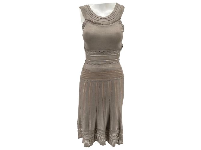 DIOR Kleider T.fr 36 Viscose Grau