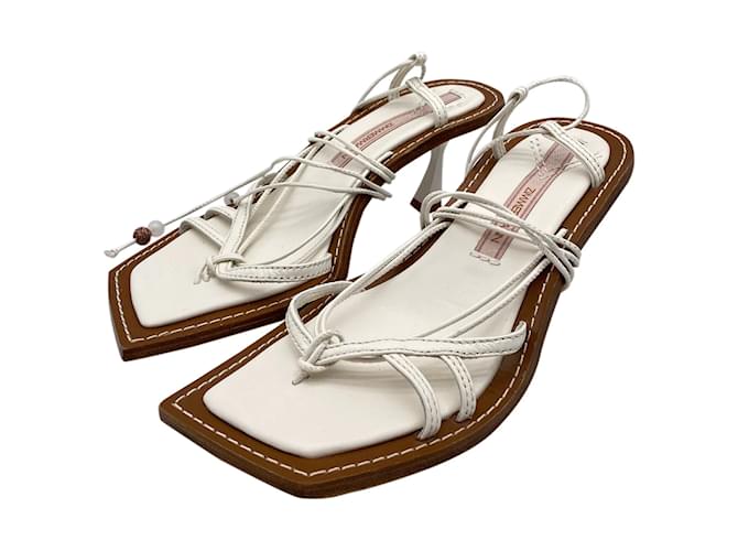 ZIMMERMANN Sandalias T.UE 38 cuero Blanco  ref.837153