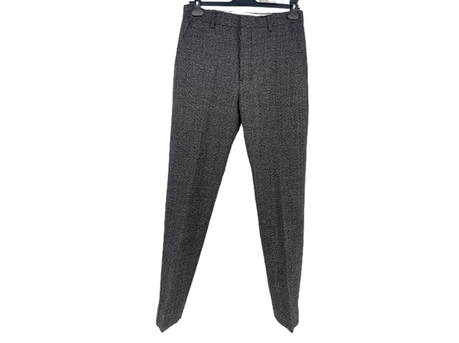 AMI  Trousers T.fr 38 WOOL Grey  ref.837174