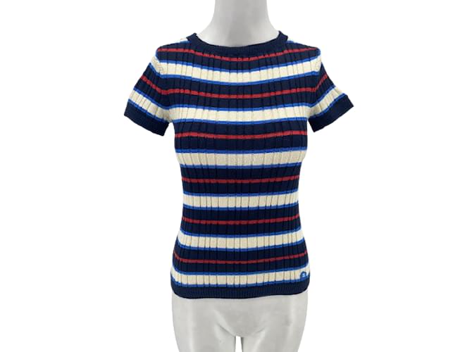 CHANEL  Knitwear T.fr 34 cotton Multiple colors  ref.837179