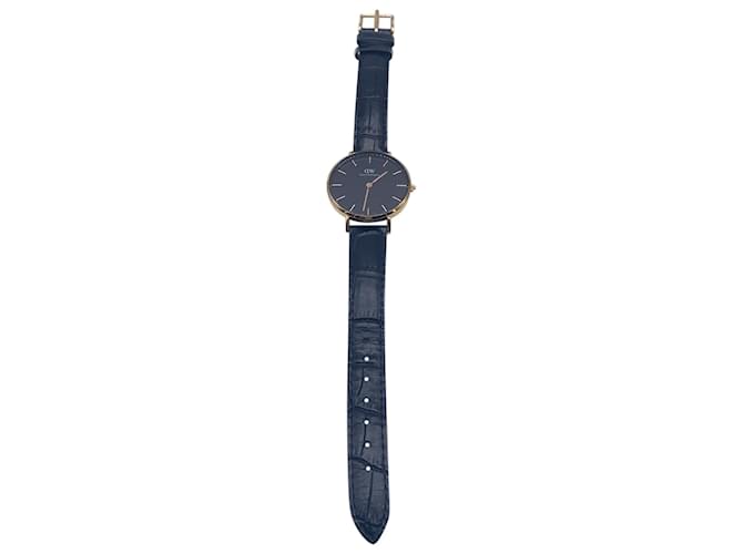 Autre Marque DANIEL WELLINGTON Uhren T.  stehlen Schwarz Stahl  ref.837296