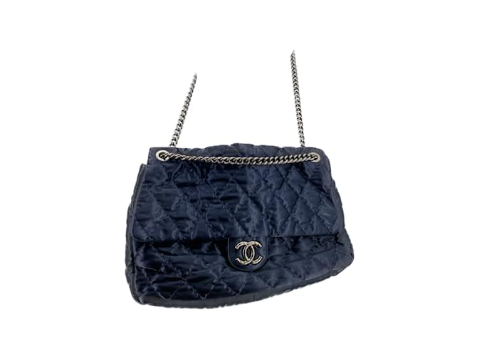 Timeless CHANEL  Handbags T.  silk Navy blue  ref.837430