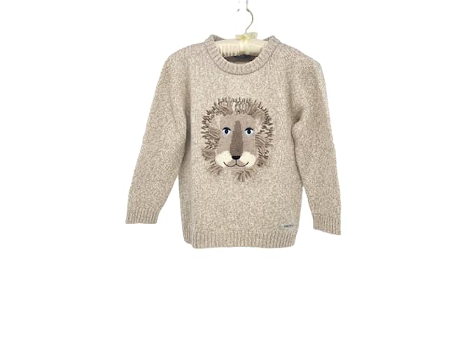 DIOR  Knitwear T.FR 10 ans - jusqu'à 142cm Wool Beige  ref.837498