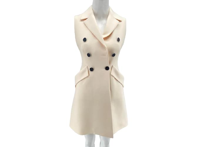 CHRISTIAN DIOR  Dresses T.fr 36 WOOL Beige  ref.837510