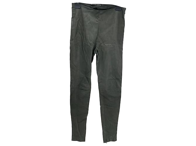 BALENCIAGA  Trousers T.International XS Leather Khaki  ref.837669
