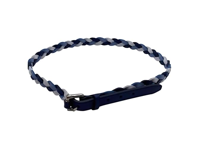 DIOR  Belts T.International S Leather Blue  ref.837729