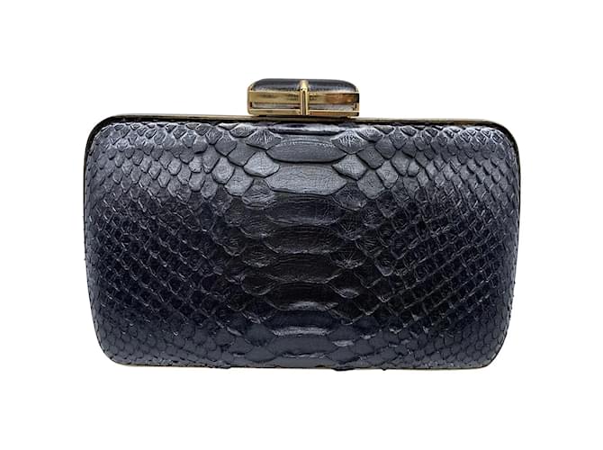 Autre Marque CAROLINE DE MARCHI  Clutch bags T.  Exotic leathers Black  ref.837802