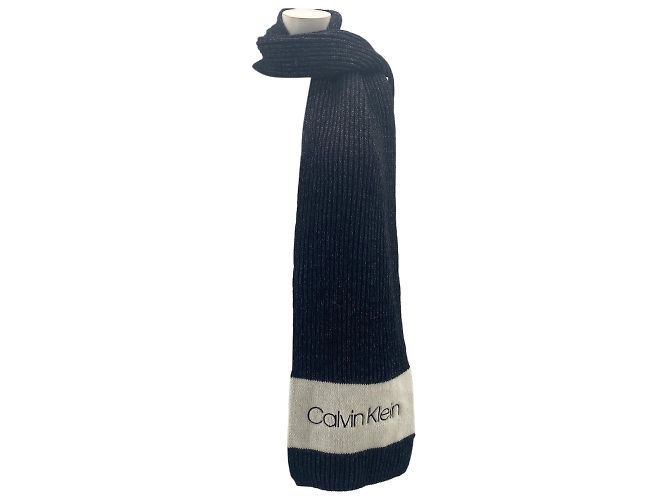 CALVIN KLEIN Sciarpe T.  WOOL Nero 