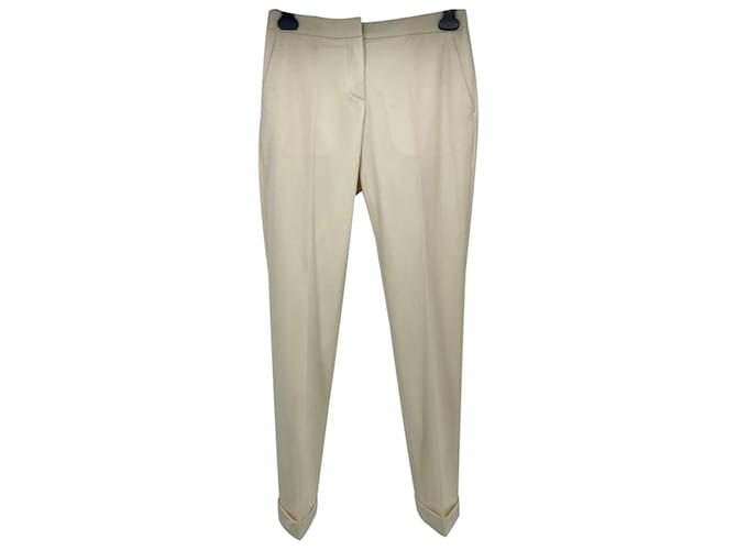 BURBERRY  Trousers T.IT 38 WOOL Cream  ref.838039