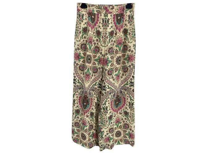 ETRO Pantalone T.IT 38 Viscosa Multicolore