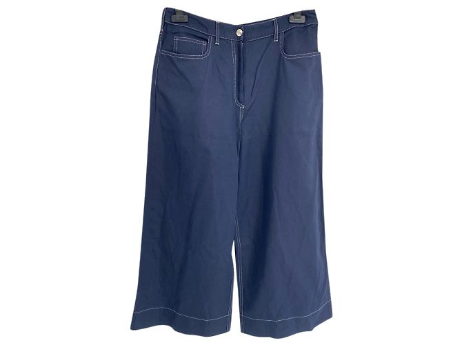 KENZO Pantalone T.fr 42 cotton Blu navy