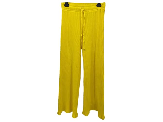 Autre Marque LA DETRESSE  Trousers T.International XS Cotton Yellow  ref.838074