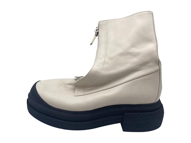 STUART WEITZMAN  Ankle boots T.US 8.5 Leather Cream  ref.838278