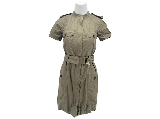 MICHAEL KORS  Dresses T.US 2 cotton Khaki  ref.838449
