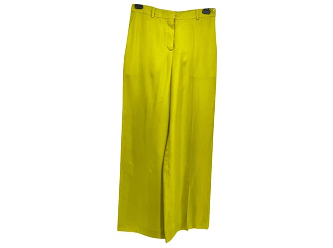 NINA RICCI  Trousers T.fr 36 silk Yellow  ref.838461