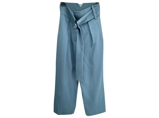 PETAR PETROV  Trousers T.fr 34 WOOL Blue