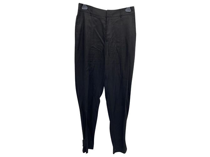 SAMSOE & SAMSOE Hosen T.Internationales S-Polyester Schwarz