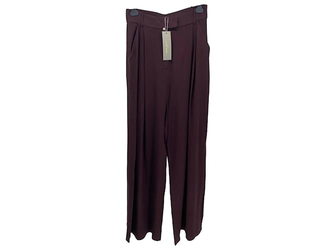 Autre Marque THREE GRACES LONDON  Trousers T.UK 10 WOOL Dark red  ref.838556