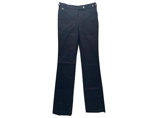 YVES SAINT LAURENT  Trousers T.fr 36 WOOL Black  ref.838576
